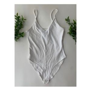 White strappy bodysuit